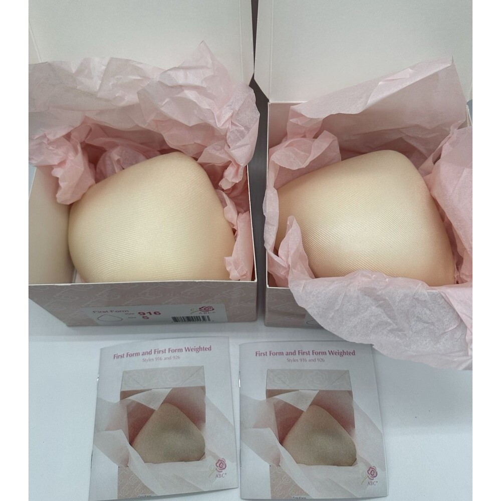 2 ABC American Breast Care First Form 916 Sz 5 Post Mastectomy Foam Prosthetic